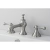 Kingston Brass KC7068BL 8" Widespread Bathroom Faucet, Brushed Nickel KC7068BL